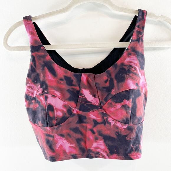 Lululemon Nulu Front-Darting Yoga Bra Intensity Pink Blossom Multi 8 - Picture 4 of 7